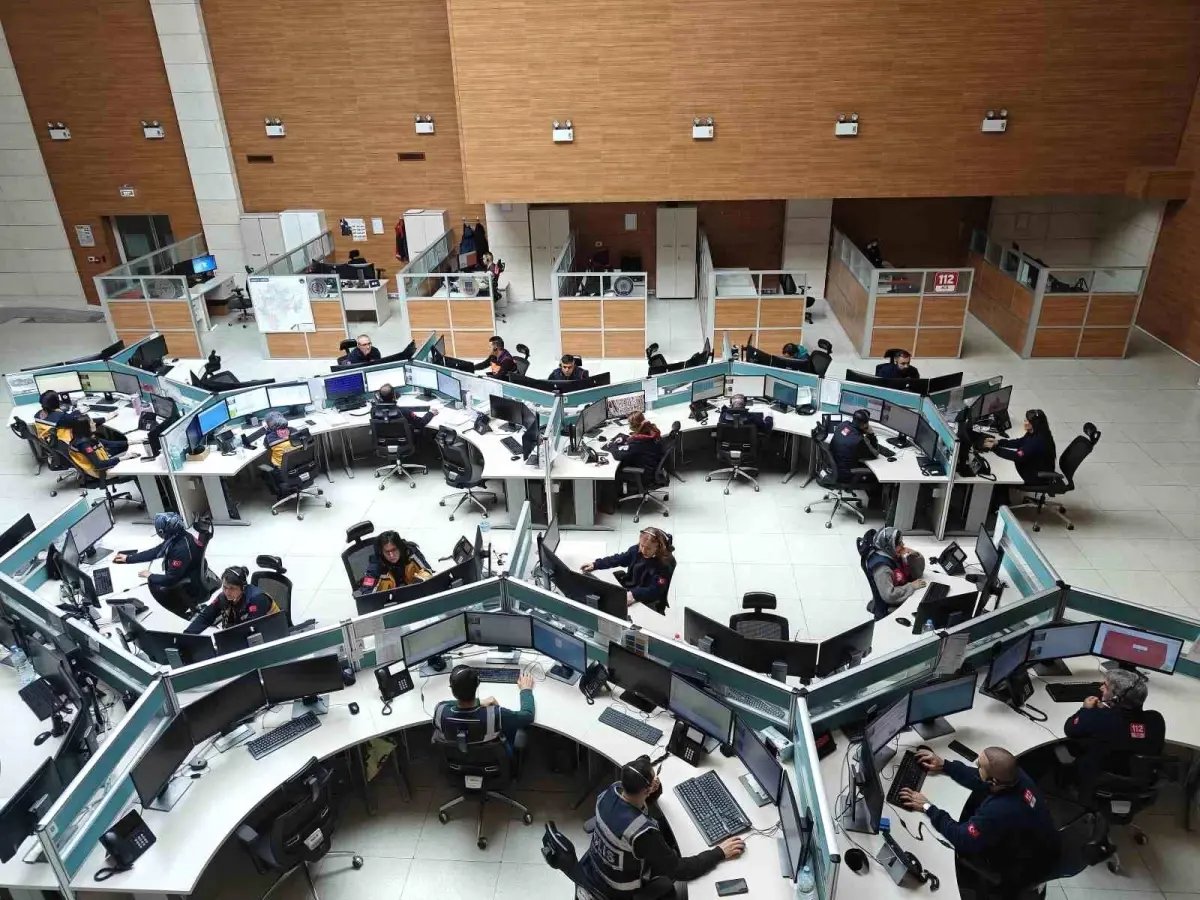 Kayseri 112 Acil Çağrı Merkezi 2025'te 1 milyon 500 bin çağrıyı cevapladı