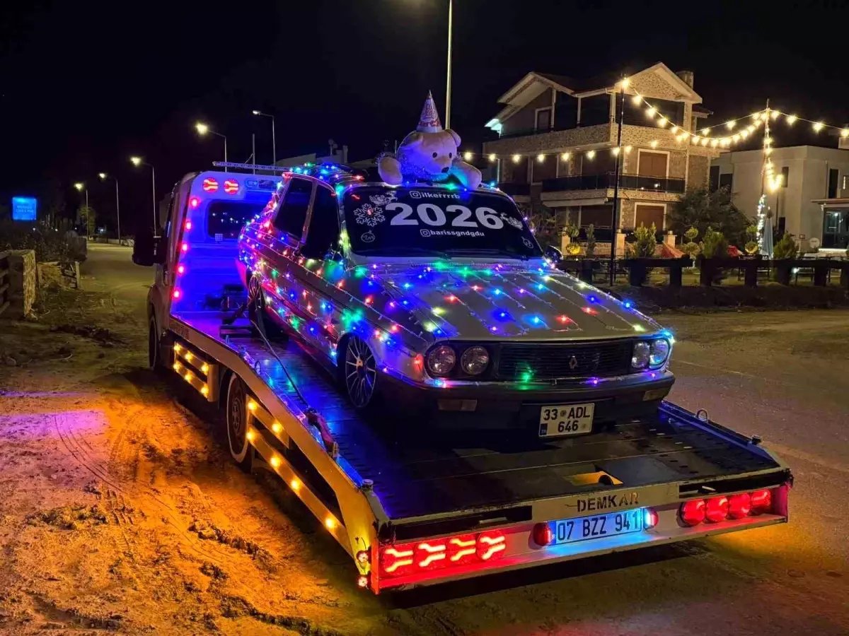 LED ışıklarla süslenen Toros dikkat çekti