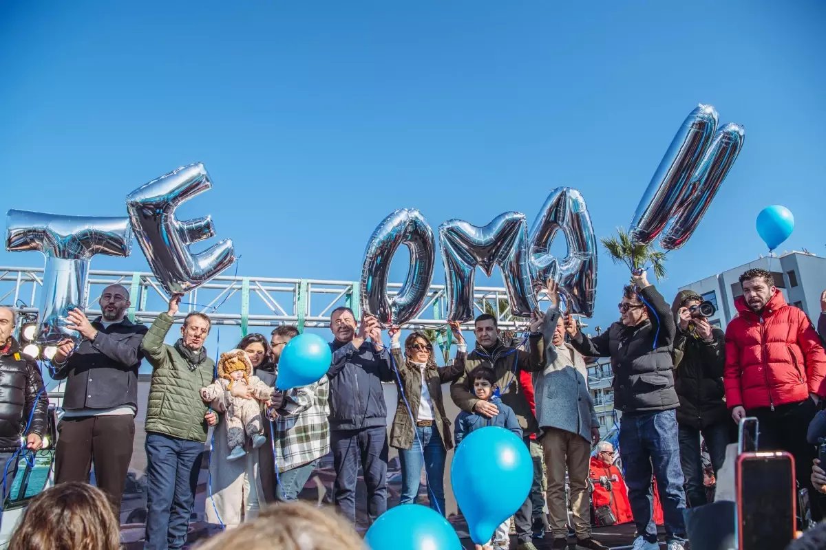Kampanyası tamamlanan SMA'lı Teoman bebek için balonlar gökyüzüne bırakıldı