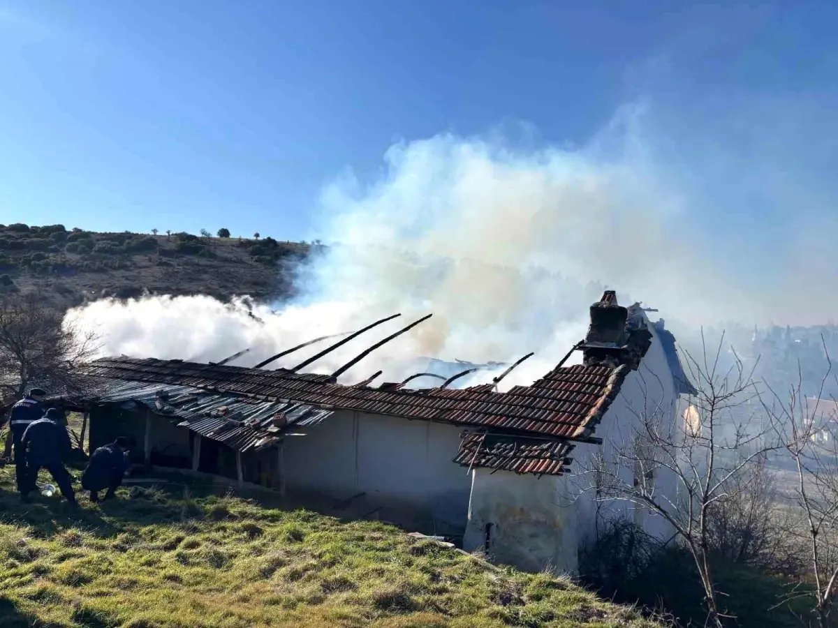 Uşak'ta ev yangını: 1 ölü, 1 yaralı