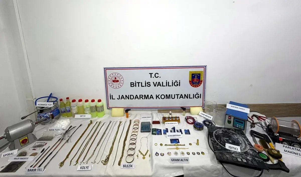 Bitlis'te sahte altın operasyonu: 2 tutuklama