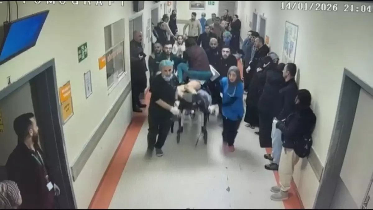 Atlas Çağlayan'ın hastaneye getirildiği anların görüntüsü ortaya çıktı