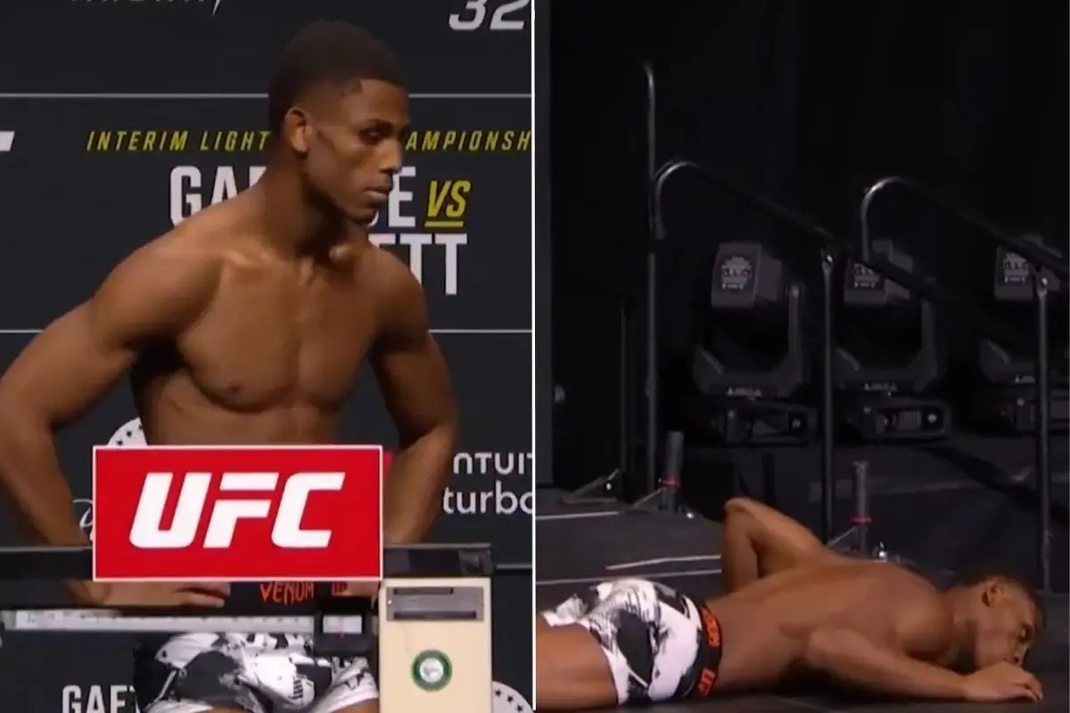 UFC sövüşçüsü Cameron Smotherman korkuttu, tartıdan indi bayıldı