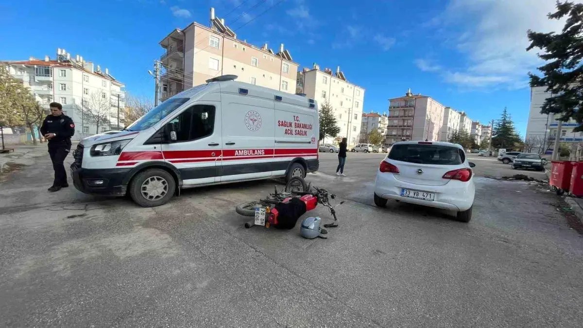 Karaman'da otomobil ile motosiklet çarpıştı