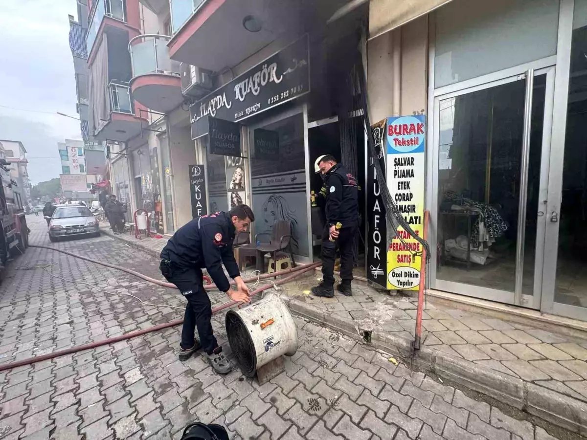 Kuafördeki yangın hızlı müdahale ile söndürüldü