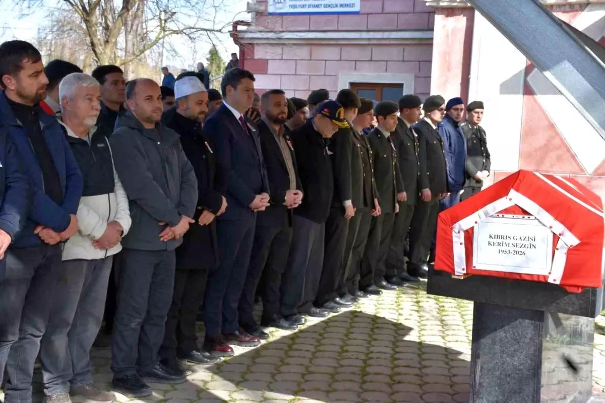 Kıbrıs gazisi törenle son yolculuğuna uğurlandı