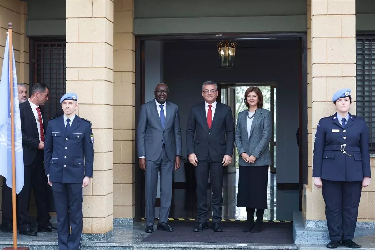 KKTC Cumhurbaşkanı Erhürman, GKRY lideri Hristodulidis ve BM Kıbrıs Temsilcisi Cuellar ile görüştü
