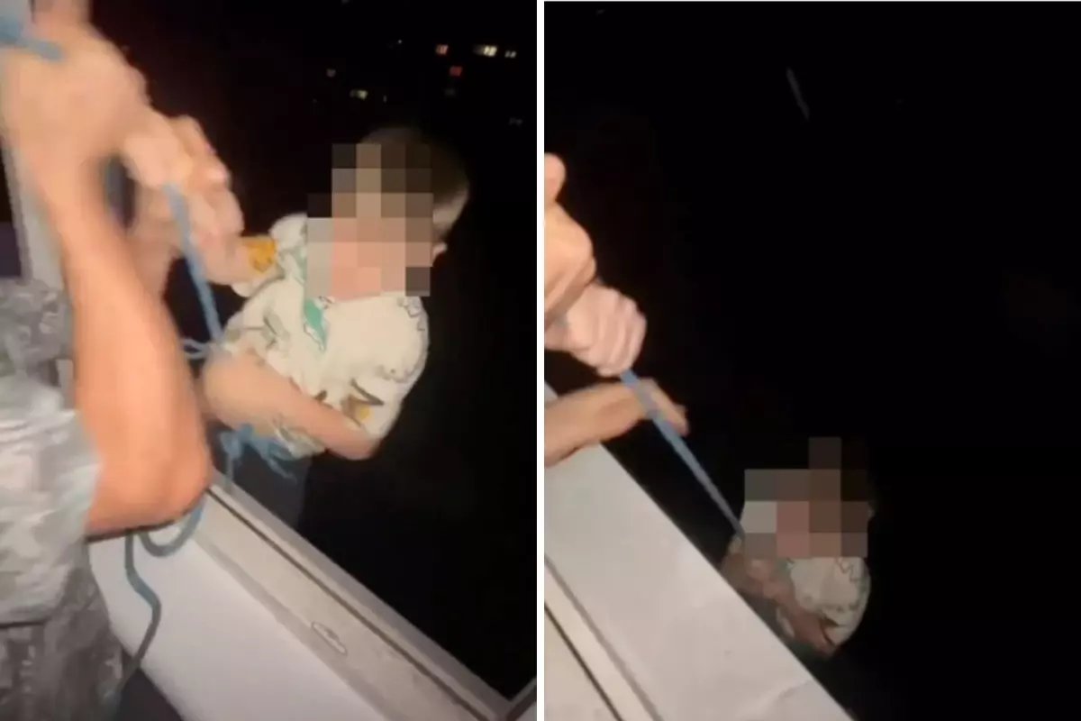 Alkollü baba dehşeti: Küçük çocuğunu ipe bağlayıp 7. kattan aşağı sarkıttı