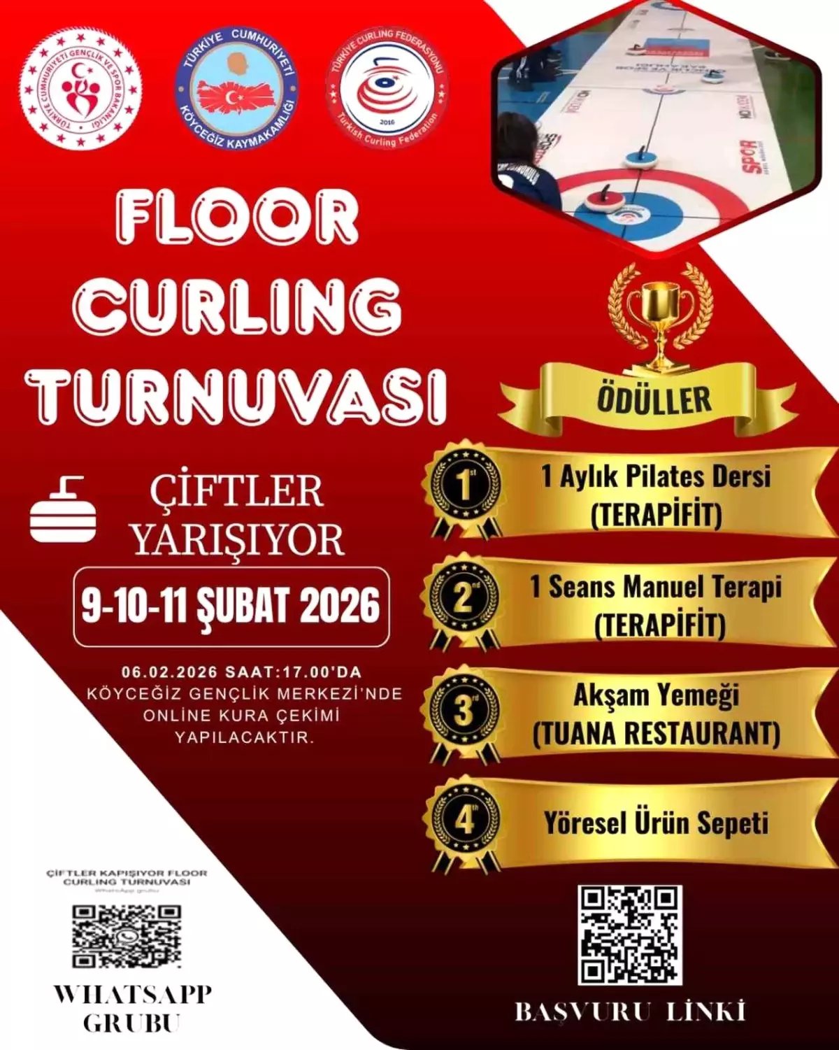 Köyceğiz'de ödüllü Floor Curling Turnuvası düzenlendi