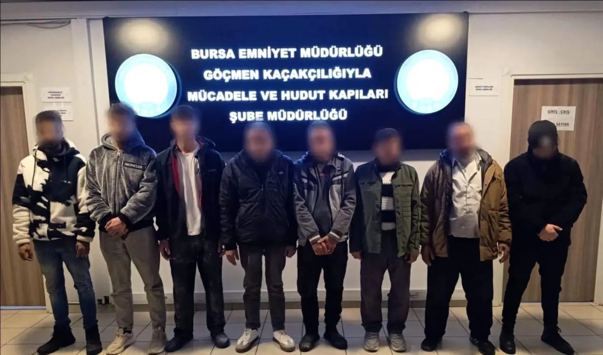 Bursa'da kaçak yabancı işçi operasyonu: 8 kişi yakalandı, 1 şüpheli gözaltında
