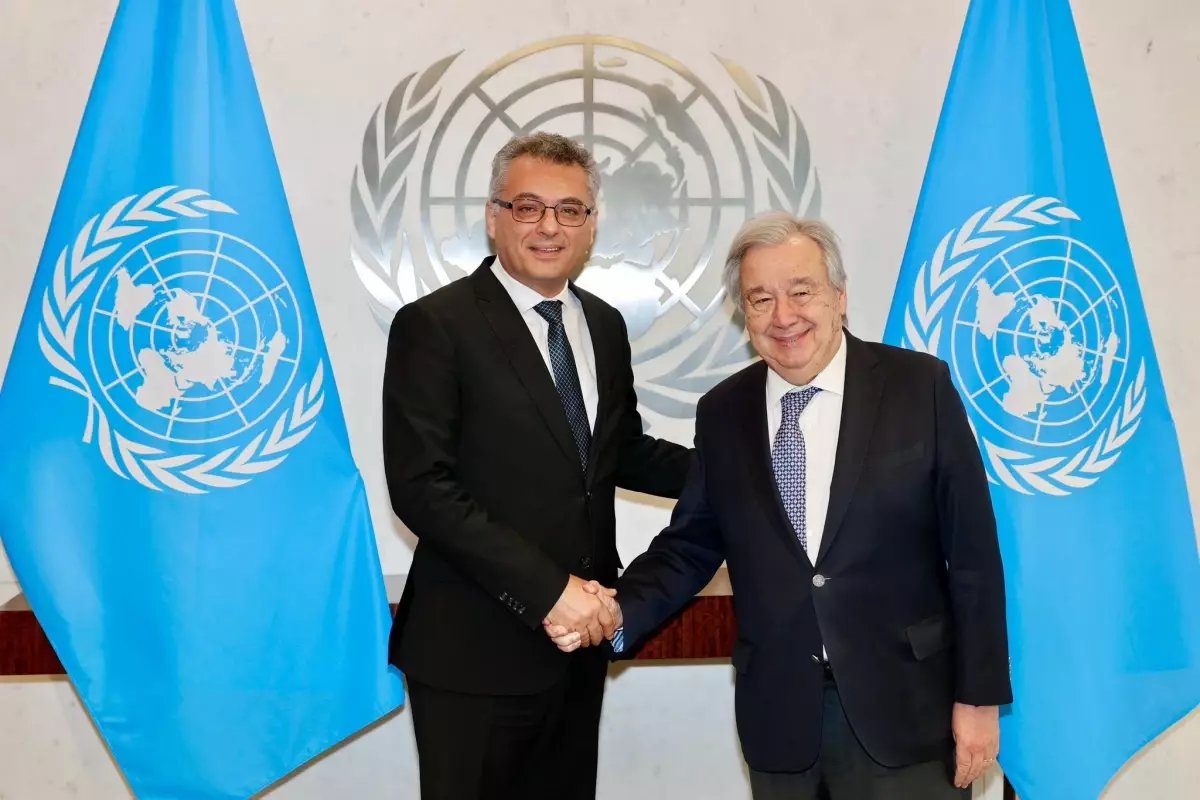 KKTC Cumhurbaşkanı Erhürman, BM Genel Sekreteri Guterres ile görüştü