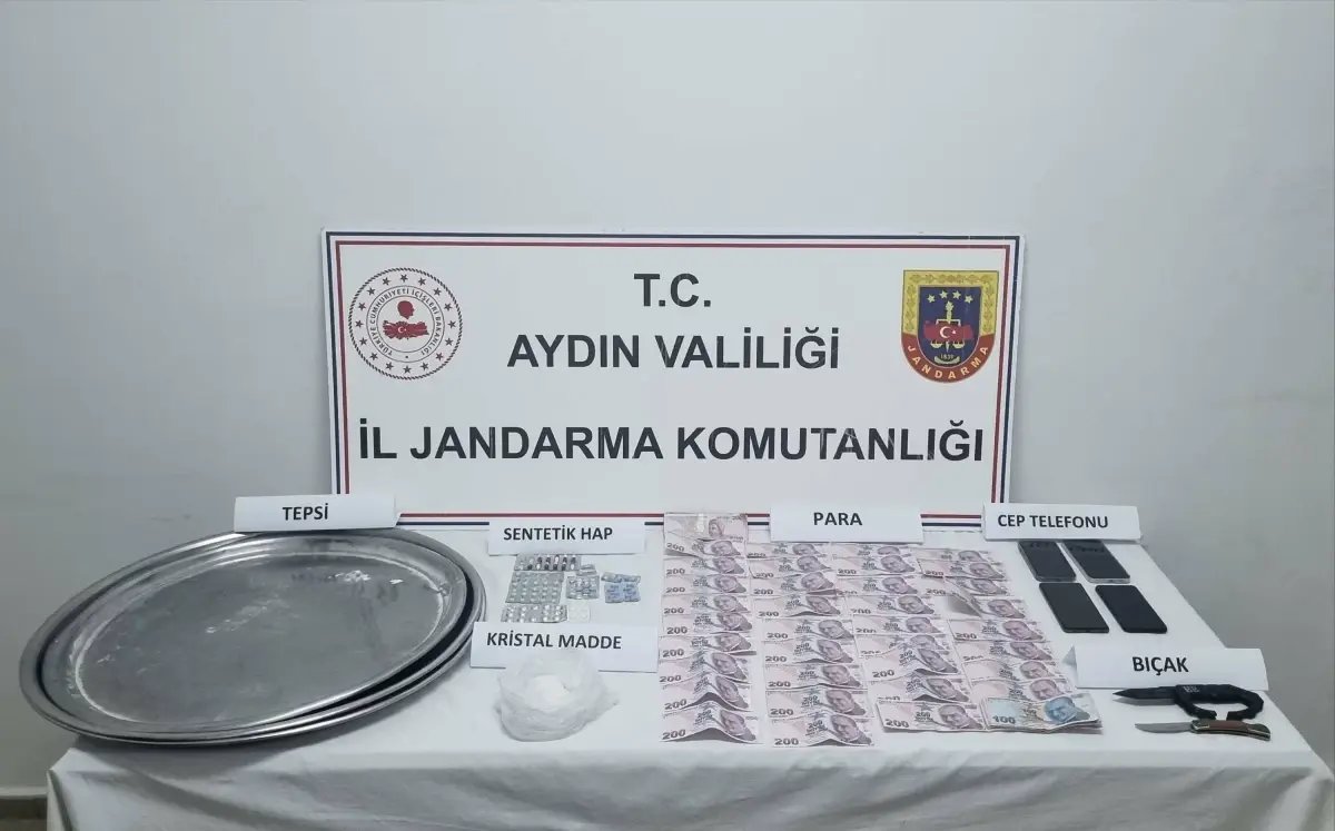 Aydın'da 170 gram metamfetamin ve 52 sentetik ecza ele geçirildi