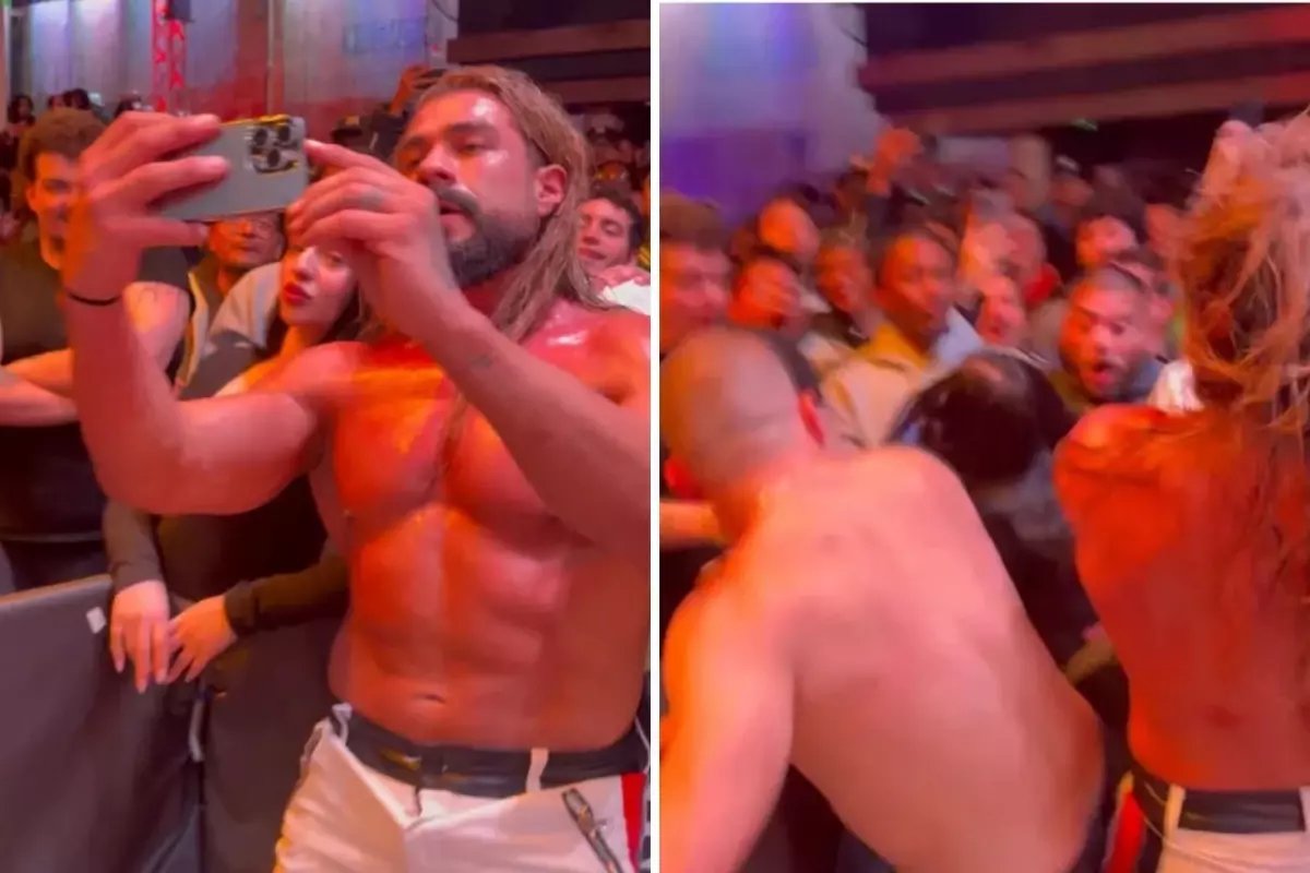 Boksör, rakibi ile fotoğraf çeken kadının yüzüne tekme attı