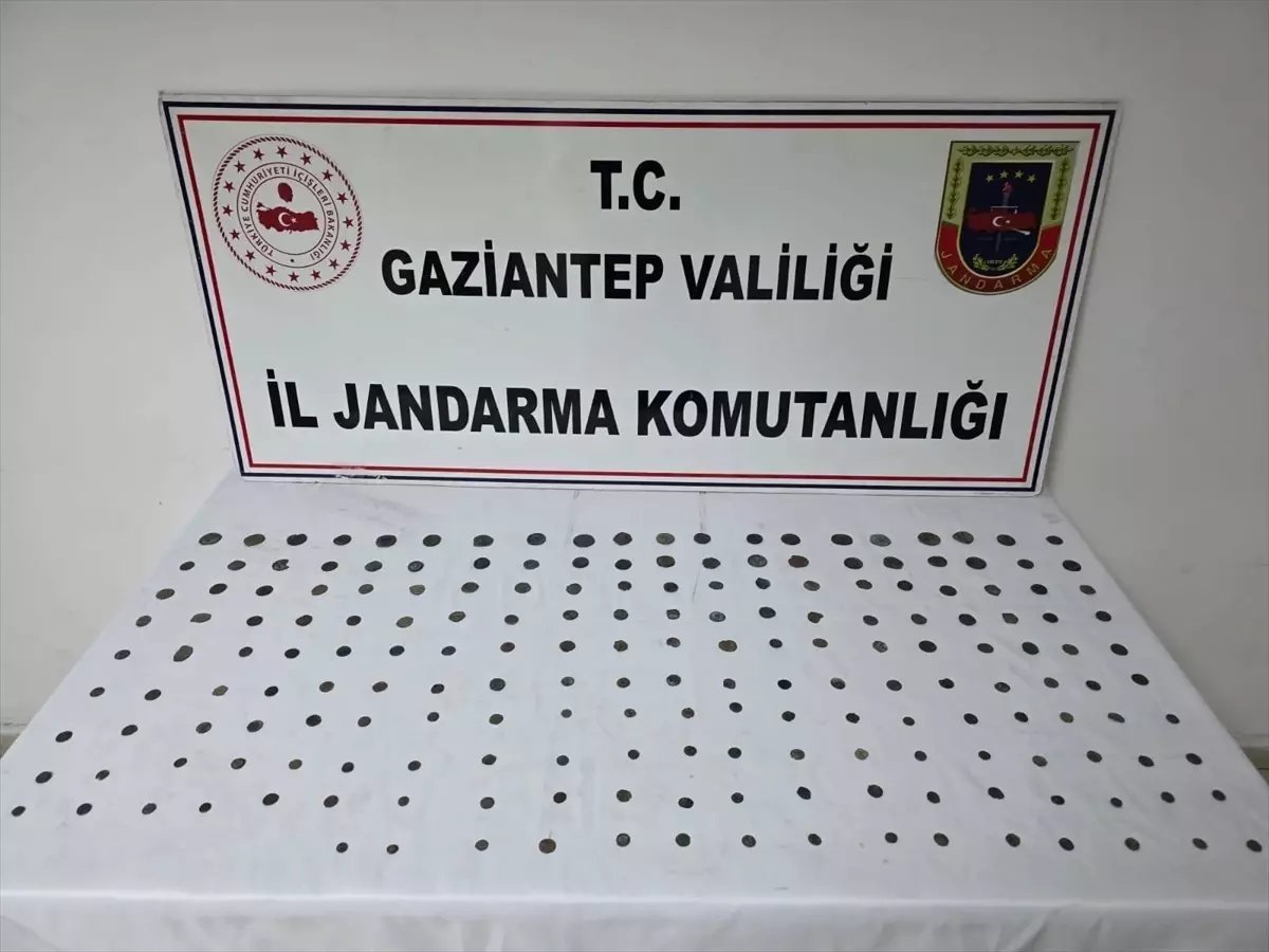 Gaziantep'te düzenlenen operasyonda 195 sikke ele geçirildi