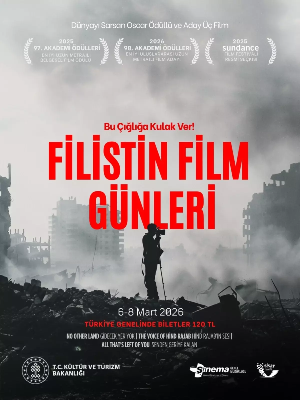 'Filistin Film Günleri' 6-8 Mart'ta gerçekleştirilecek
