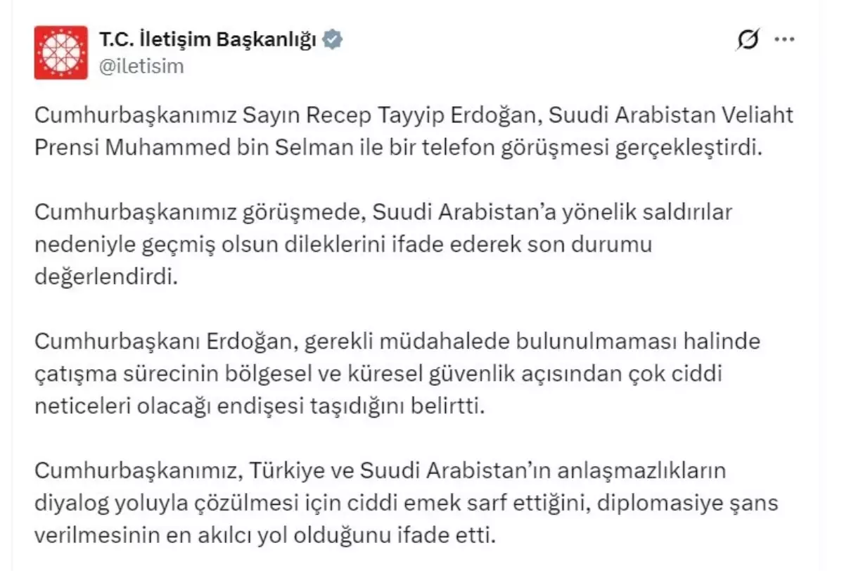 Cumhurbaşkanı Erdoğan, Suudi Arabistan Veliaht Prensi Selman ile görüştü