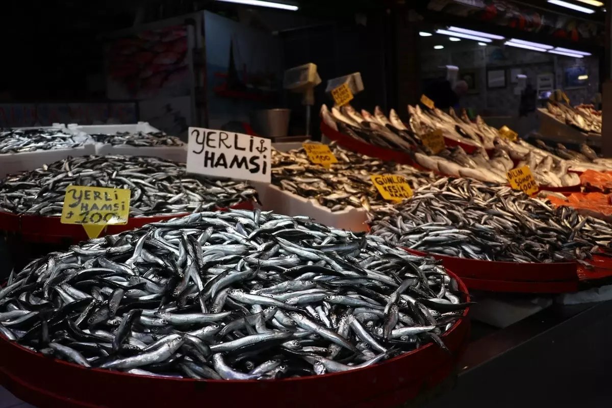 Trabzon'da balıkçı tezgahlarında hamsi ve istavrit ilgi görüyor