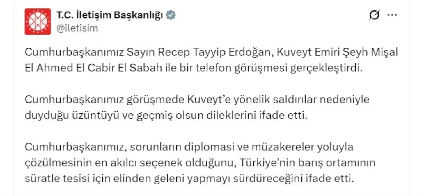 Cumhurbaşkanı Erdoğan, Kuveyt Emiri El Sabah ile görüştü