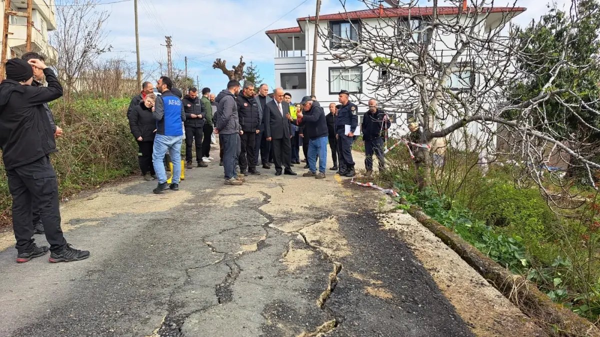 Ordu'da Heyelan Sonrası Evler Hasar Gördü