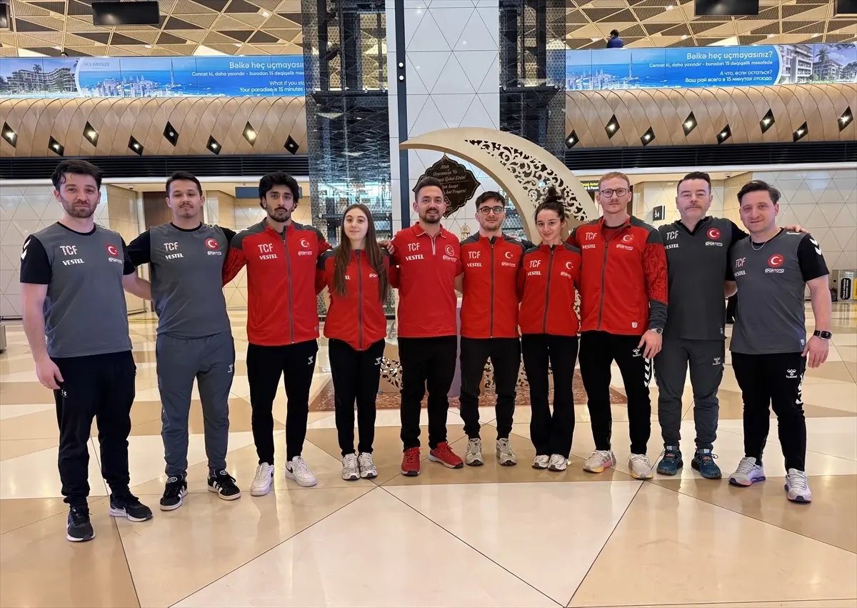 Artistik Cimnastik Milli Takımı, Dünya Kupası'na katılmak üzere Azerbaycan'a geldi