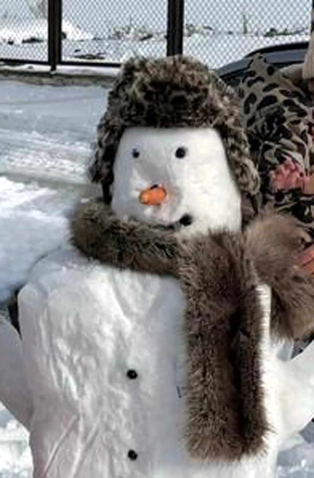 Kars'ta Kardan Adamın Başına Kalpak Takıldı