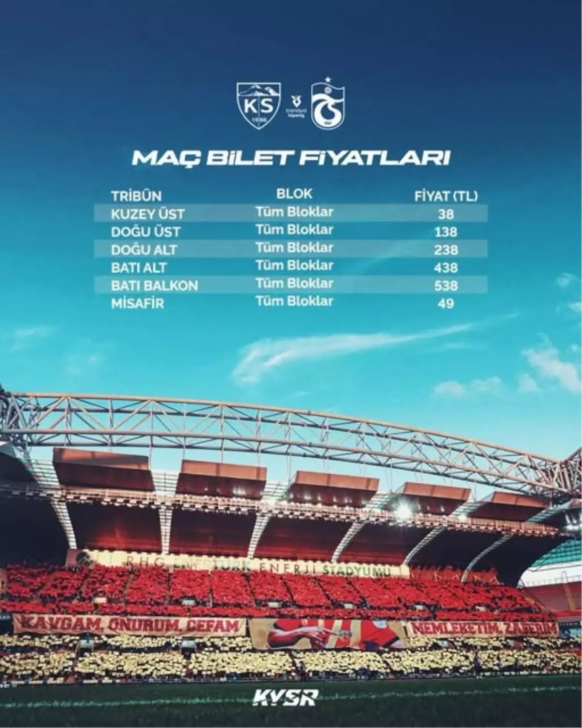 Zecorner Kayserispor-Trabzonspor maçı kadınlara ücretsiz