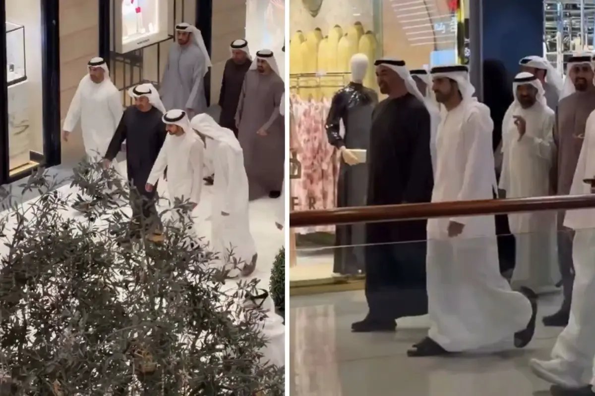 İran'ın füze yağdırdığı BAE'nin Devlet Başkanı Al Nahyan, AVM gezisine çıktı