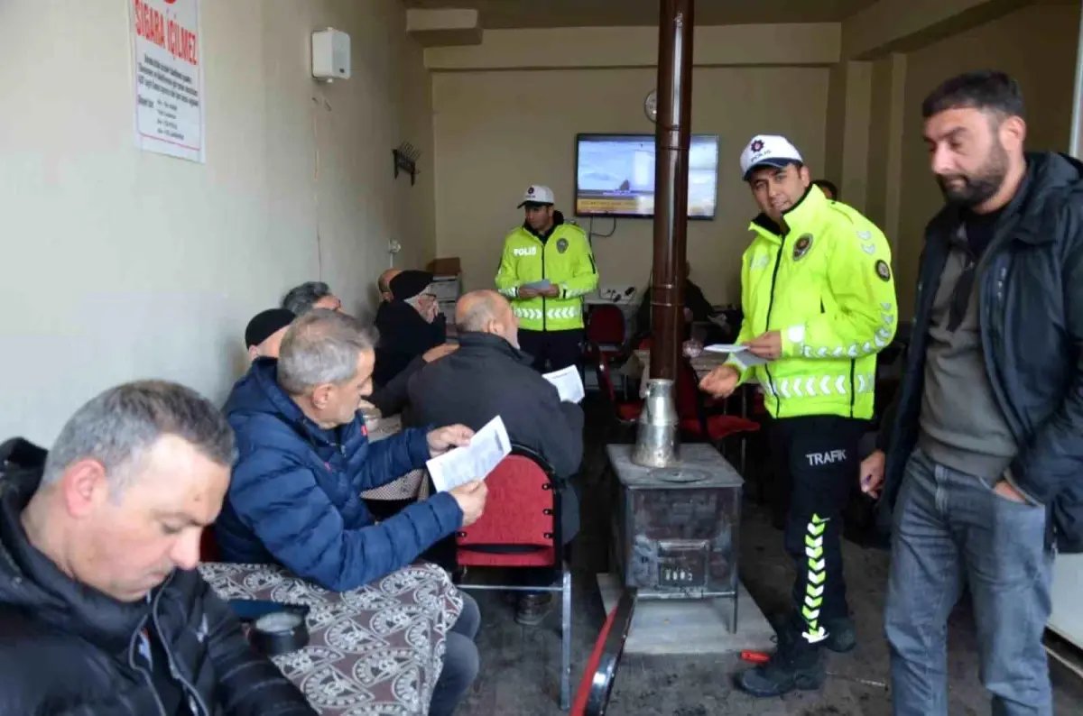 Erzincan Tercan'da trafik ekipleri sahada