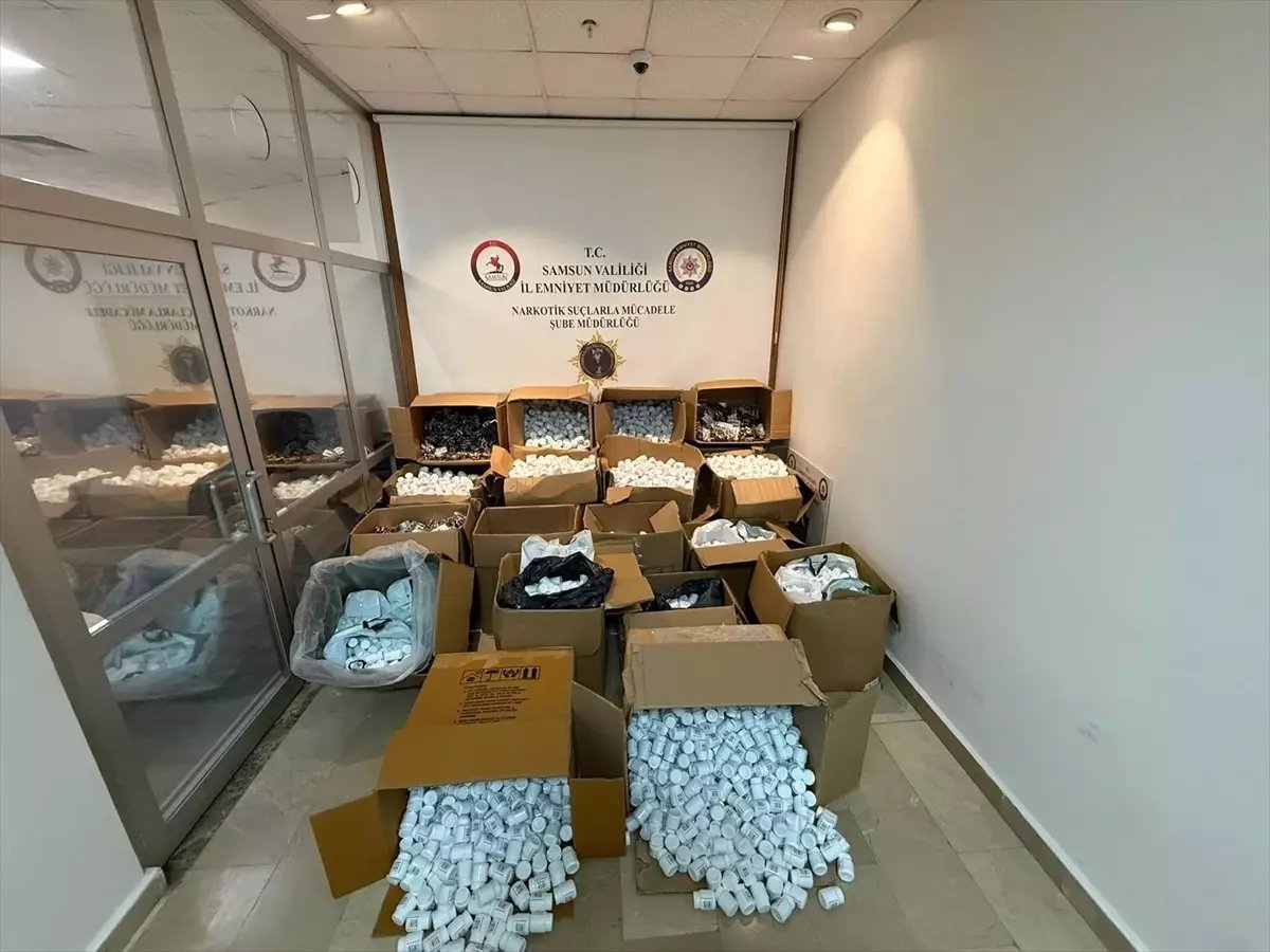 Samsun'da 421 bin 120 uyuşturucu hap ele geçirildi