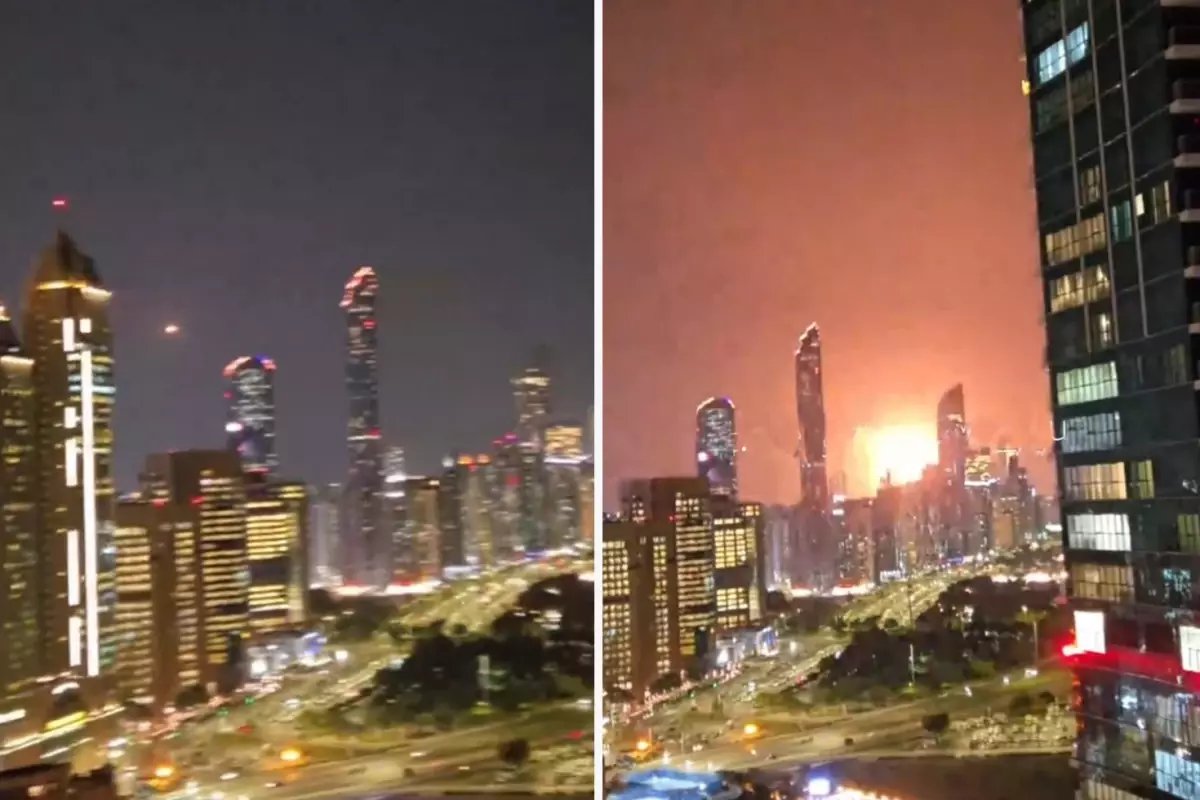 Dubai'de gökdelenlerin dibinde füzeleri savundular
