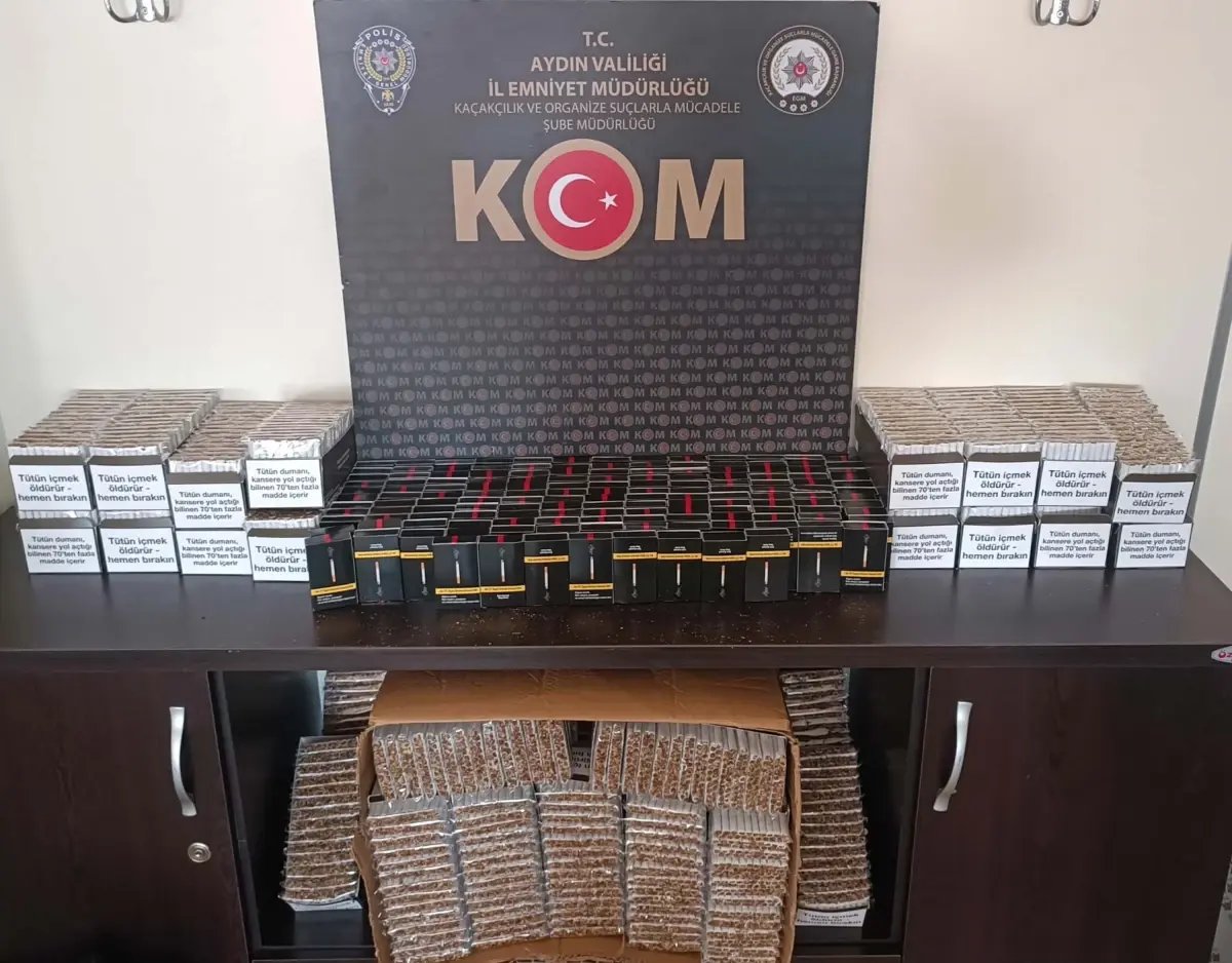 Aydın'da 24 bin dolu makaron ele geçirildi