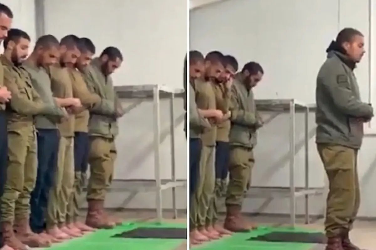 İsrail ordusundaki Müslüman askerler! Teravih namazı görüntüleri yayınlandı