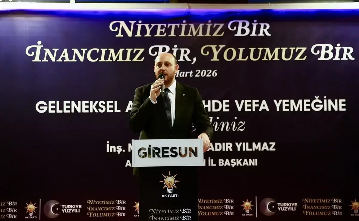 AK Parti Genel Başkan Yardımcısı Büyükgümüş, Giresun'da iftar programında konuştu Açıklaması
