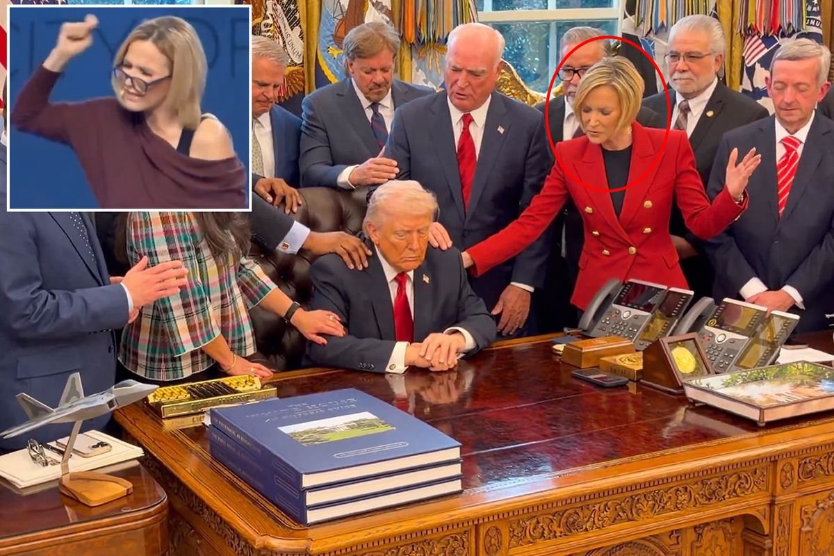 Oval Ofis'te tarihi görüntü! Bakın o kadın kim çıktı