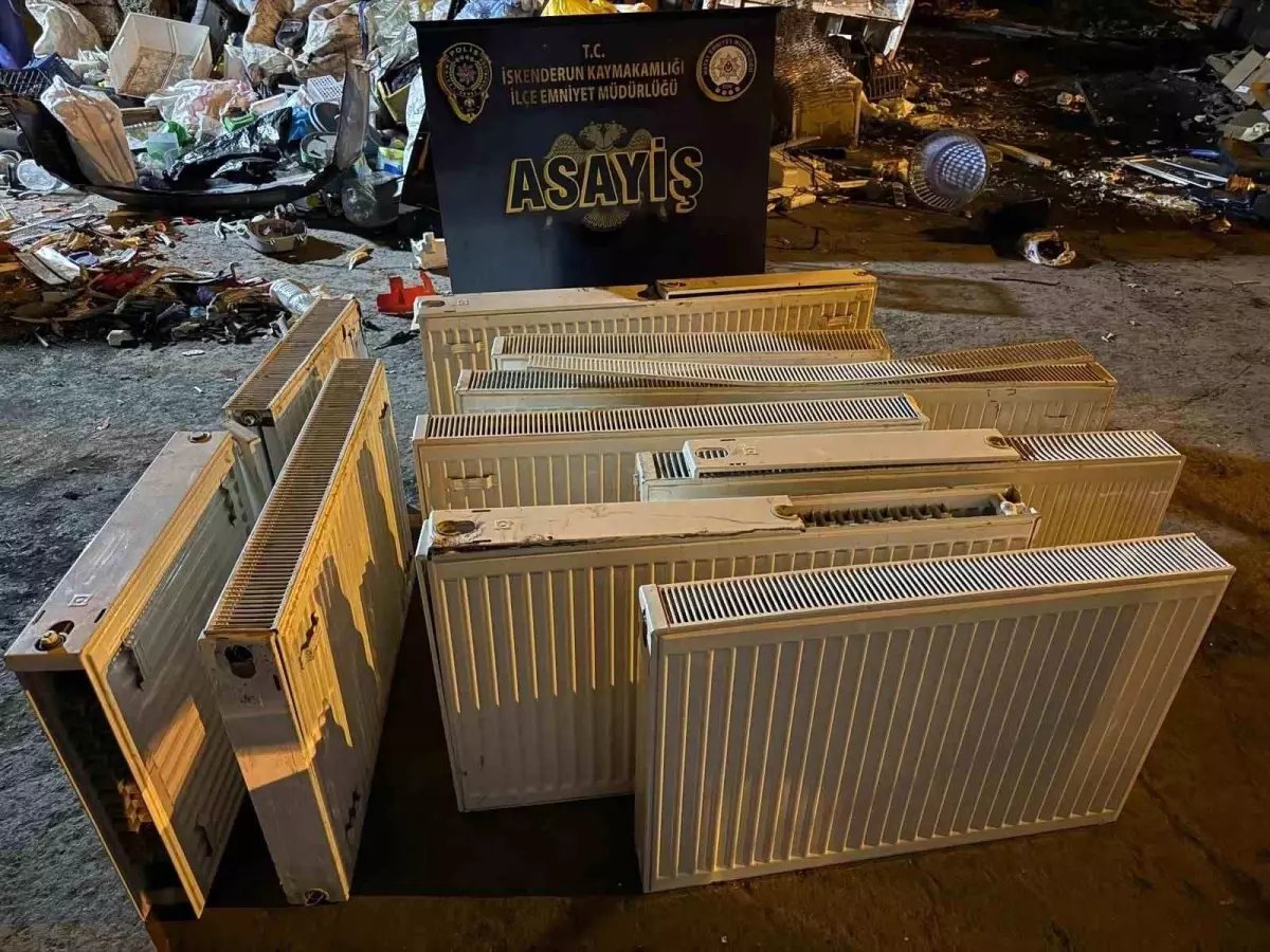 İskenderun'da kalorifer peteği hırsızları yakayı ele verdi