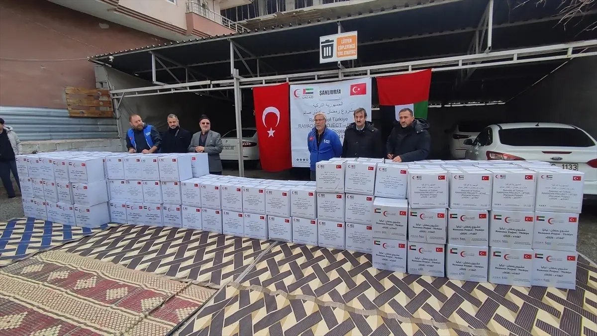 Şanlıurfa'daki ihtiyaç sahibi 150 aileye gıda kolisi desteği