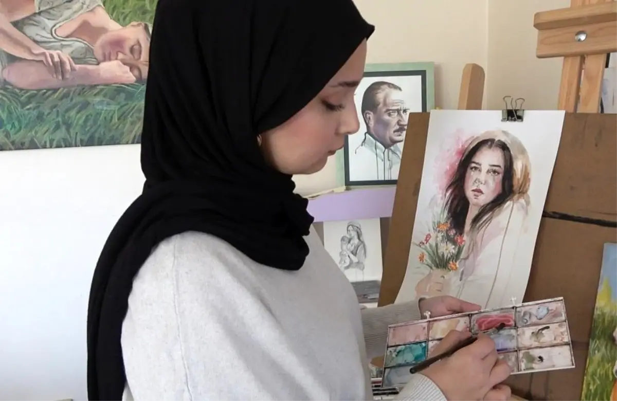 Savaşın içinden doğan sanatçı: Kadınların hikayesini tuvale yansıtıyor