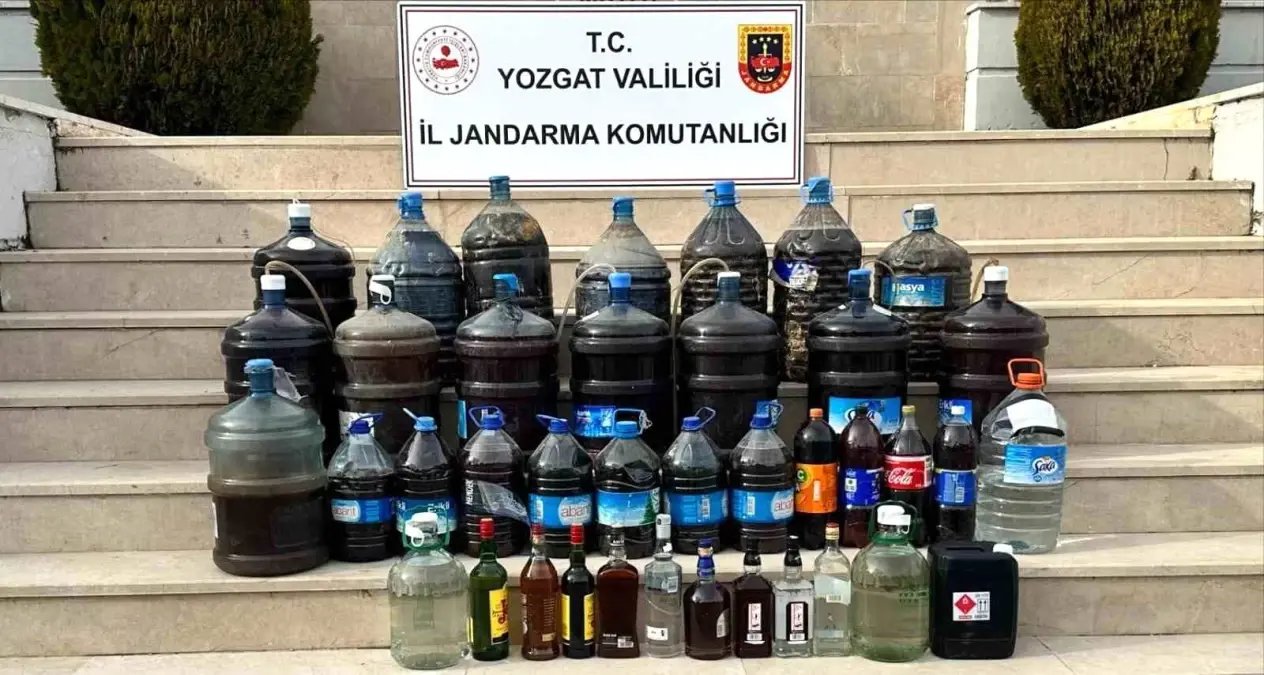 Yozgat'ta Jandarma kaçak alkol operasyonu düzenledi