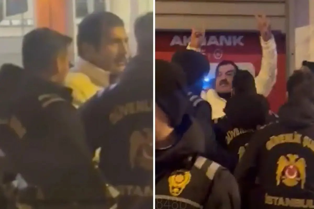 8 Mart yürüyüşüne katılan kadınlara tepki gösteren oyuncu Ufuk Bayraktar'a polis müdahale etti