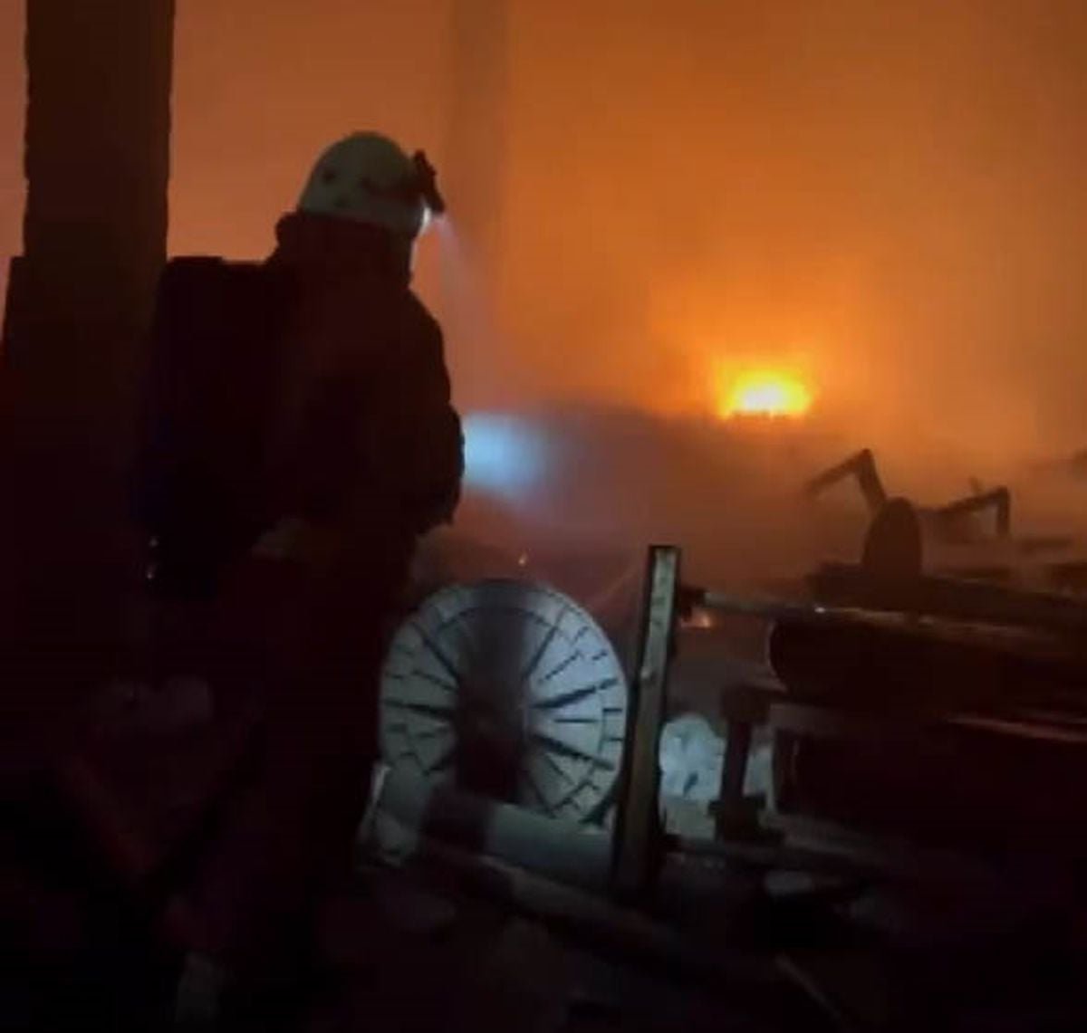 Kahramanmaraş'ta çırçır fabrikası yandı