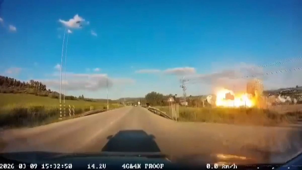 İsrail'e ait uydu iletişim merkezine yönelik füze saldırısının görüntüleri ortaya çıktı