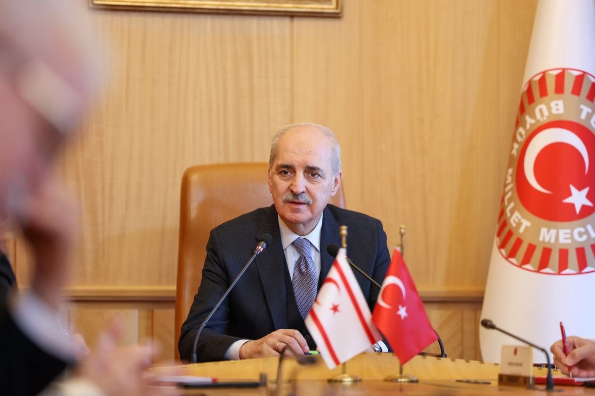 TBMM Başkanı Kurtulmuş, KKTC-Türkiye Parlamentolar Arası Dostluk Grubu Başkanı Canaltay'ı kabul etti