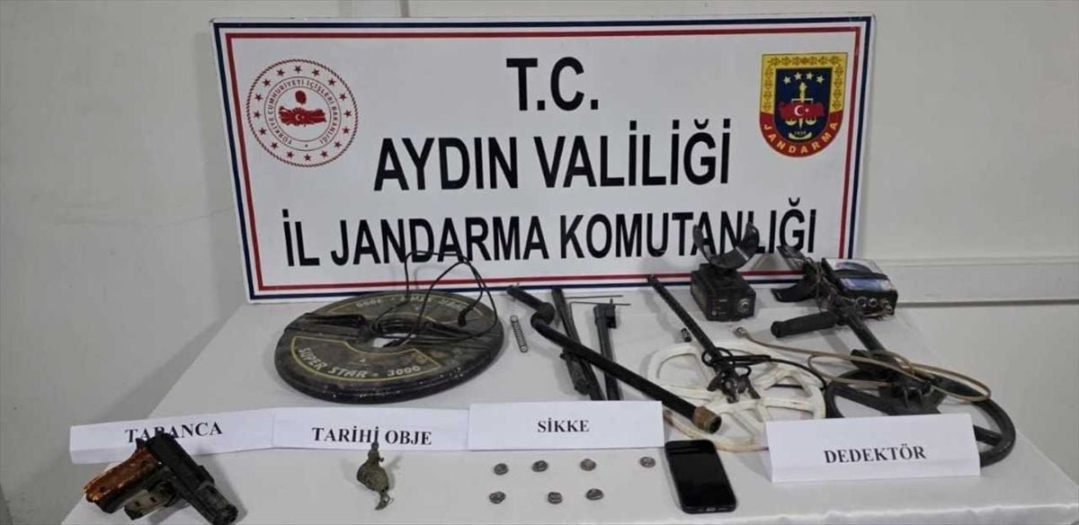 Aydın'da evinde tarihi eser ele geçirilen şüpheli gözaltına alındı