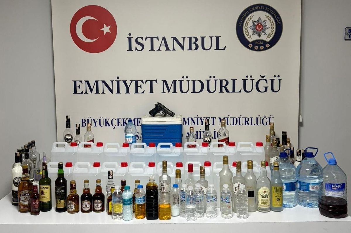 Büyükçekmece'de sahte içki operasyonu