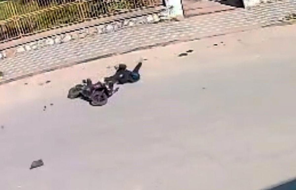 Motosiklet sürücüsü ölümden döndü