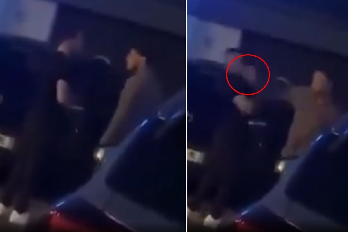 Kavga sırasında atılan sert tokat şahsı yerden yere vurdu